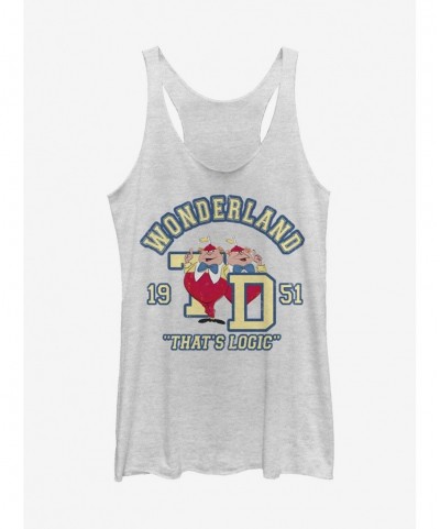 Fashion Disney Alice In Wonderland Tweedle Collegiate Girls Tank $9.32 Tanks