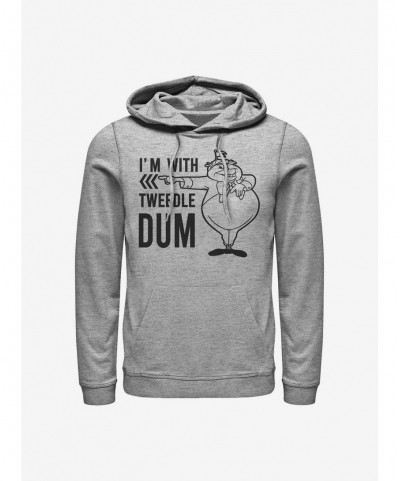 Pre-sale Disney Alice In Wonderland I'm With Tweedle Dum Hoodie $21.10 Hoodies