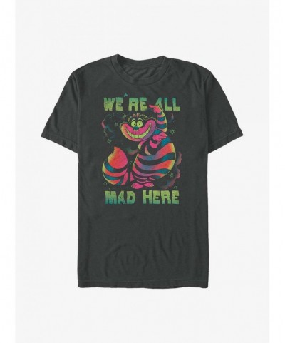 Special Disney Alice In Wonderland Cheshire We're All Mad Here Extra Soft T-Shirt $12.86 T-Shirts