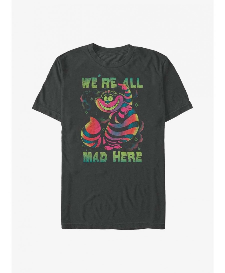 Special Disney Alice In Wonderland Cheshire We're All Mad Here Extra Soft T-Shirt $12.86 T-Shirts