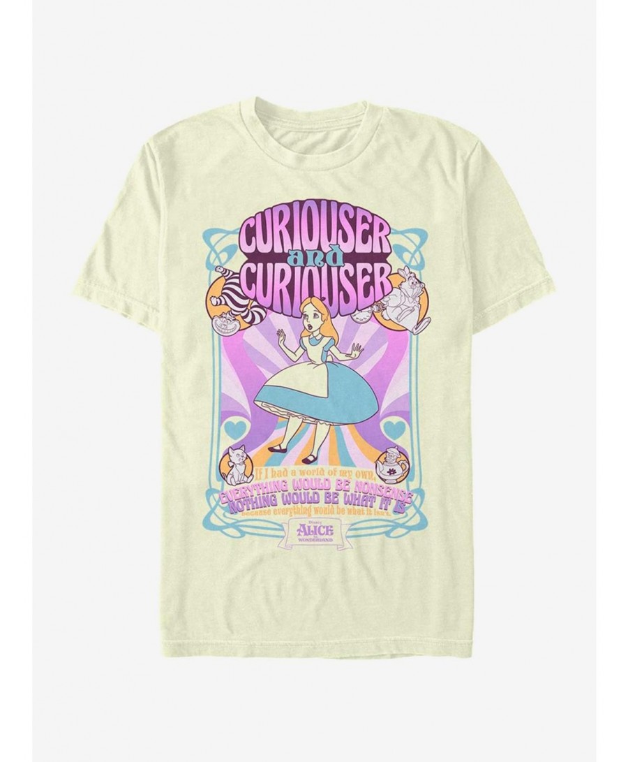 Pre-sale Discount Disney Alice In Wonderland Psychedelic Nouveou T-Shirt $9.08 T-Shirts