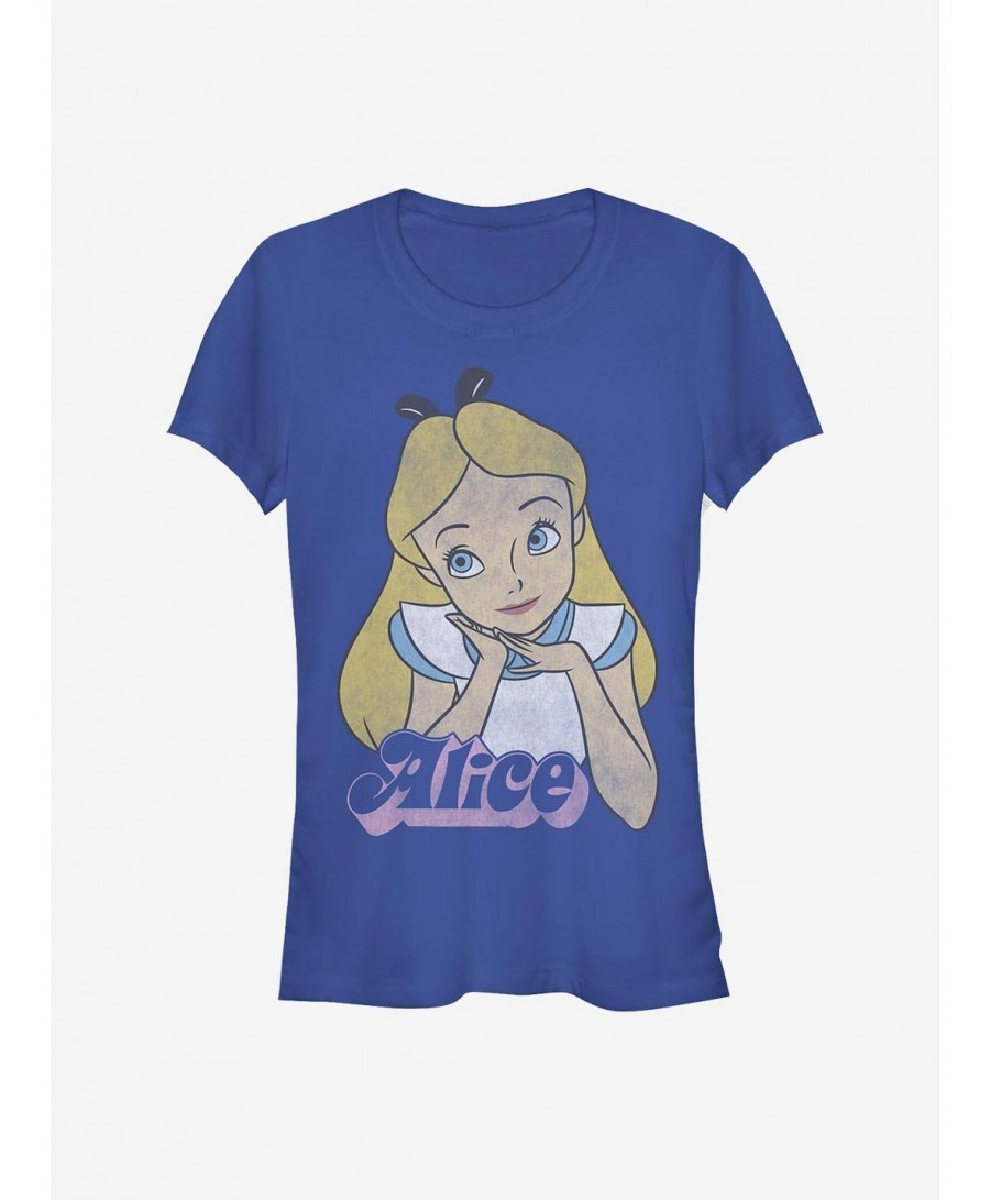 Pre-sale Disney Alice In Wonderland Big Alice Girls T-Shirt $8.72 T-Shirts