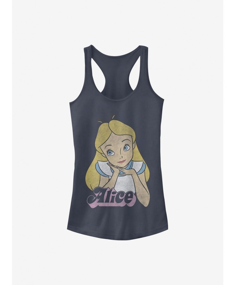 Discount Sale Disney Alice In Wonderland Big Alice Girls Tank $9.71 Tanks