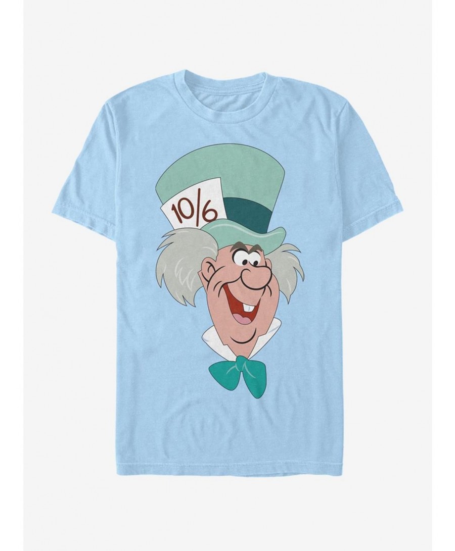 Big Sale Disney Alice In Wonderland Mad Hatter Big Face T-Shirt $9.80 T-Shirts