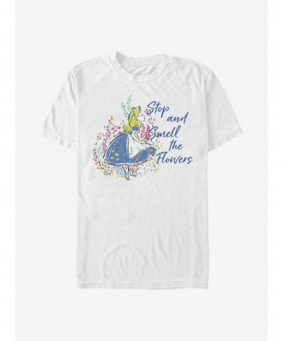 Crazy Deals Disney Alice In Wonderland Smell The Flowers T-Shirt $9.08 T-Shirts