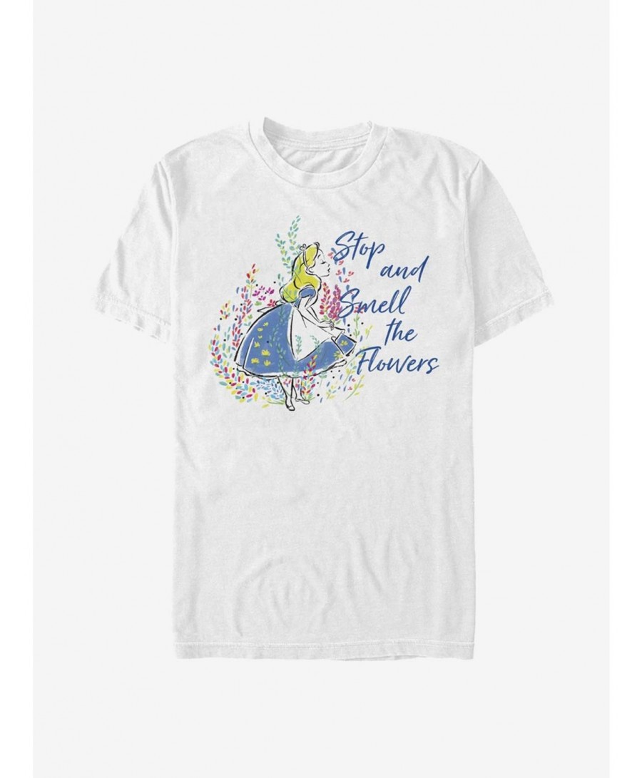 Crazy Deals Disney Alice In Wonderland Smell The Flowers T-Shirt $9.08 T-Shirts