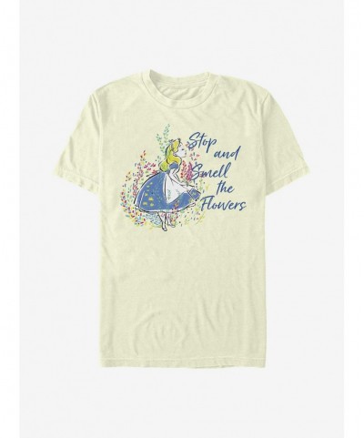 Crazy Deals Disney Alice In Wonderland Smell The Flowers T-Shirt $9.08 T-Shirts